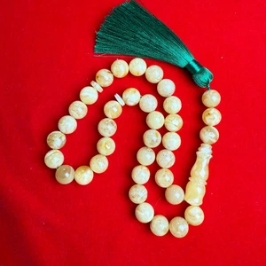 Geschenk für muslimische Tasbih|Misbaha Baltischer Bernstein 33 Gebetsperlen 12,1 mm 44,1 g - Bild 1 von 3