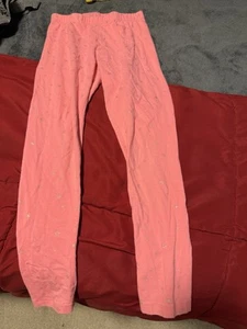 Girls Orange And Gold Star Leggings Thereabouts Size 7/8 - Picture 1 of 3