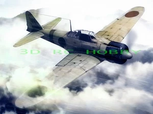 Mitsubishi A6M2 Zero 91" WS RC Airplane Kit Model Plane Short Kit Printed Plans - Picture 1 of 3