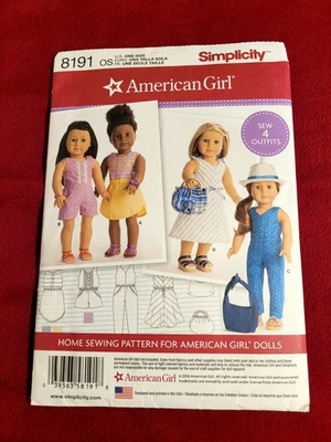 Simplicity American Girl, 18" dolls, pattern 8191 - Image 1 of 3