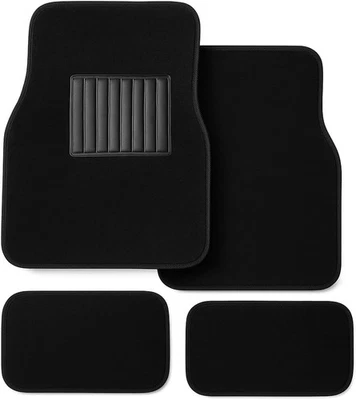 Alfombrillas negras universales para auto 4 piezas Foto 1 de 4