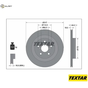 2x BRAKE DISC 92343103 FOR SUZUKI LEXUS TOYOTA RAV/VAN A25AFXS 2.5L 4cyl ACROSS - Picture 1 of 9