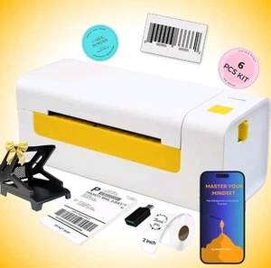 Bluetooth Shipping Label Printer or 4x6 Thermal Paper for Small Business Lot - Picture 1 of 9