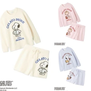 PEANUTS SNOOPY Ropa de Salón Jacquard Pullover y Pantalones Cortos Conjunto GELATO PIQUE Kawaii Nuevo - Imagen 1 de 19