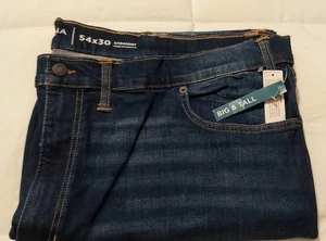 54 x 30 Herren Straight Arizona Jeans Co Dark Rinse Demin NEU  - Bild 1 von 2