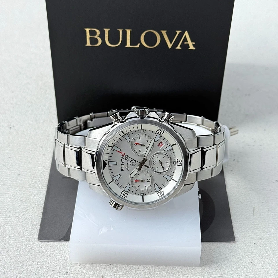 Bulova Marine Star White Men's Watch - 96B255