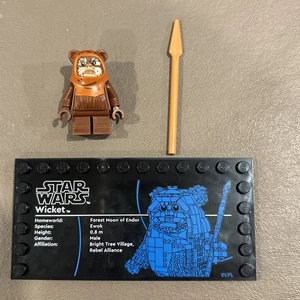 Lego Wicket (Ewok) Minifigur #sw1435 geformte dunkelorange Kapuze mit Falten Neu - Bild 1 von 11