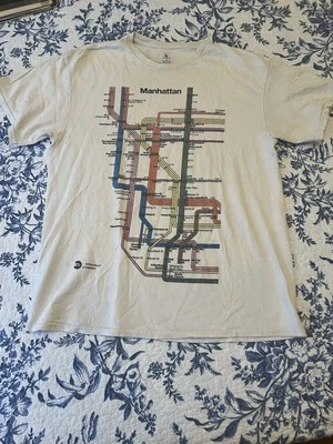 Camiseta De Colección Mapa del Metro de Nueva York - Licencia Oficial MTA Manhattan Transit L Foto 1 de 4
