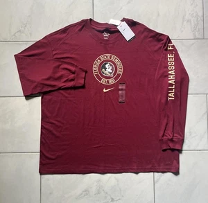 Nike Florida State Seminoles Camisa Para Hombres 3XL Granate NCAA Fútbol Manga Larga - Imagen 1 de 16