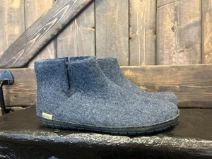 Glerups Low Boot Navy Wool With Rubber Black Bottom - EU Size 43 - Picture 1 of 5