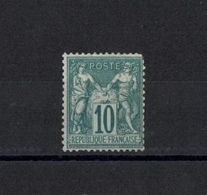 FRANCE YVERT N° 65 SCOTT # 68 " PEACE AND COMMERCE SAGE 10c GREEN " MH F-VF J005 - Picture 1 of 2