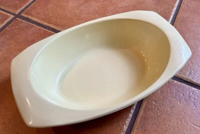 Vintage Prolon Ware 11" Handled Serving Bowl Dish MCM Oval Light Yellow 9946 - Image 1 of 4