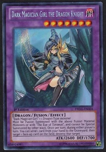 Yugioh Dark Magician Girl the Dragon Knight DRLG-EN004 Secreto Raro 1er - LP/MP - Imagen 1 de 2