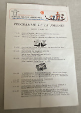 Brochure Paquebot FRANCE - Programme journée du 10 avril 1971