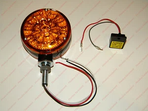 LED Amber Warning Light / Flasher Unit for John Deere Massey Ferguson Tractor - Picture 1 of 4