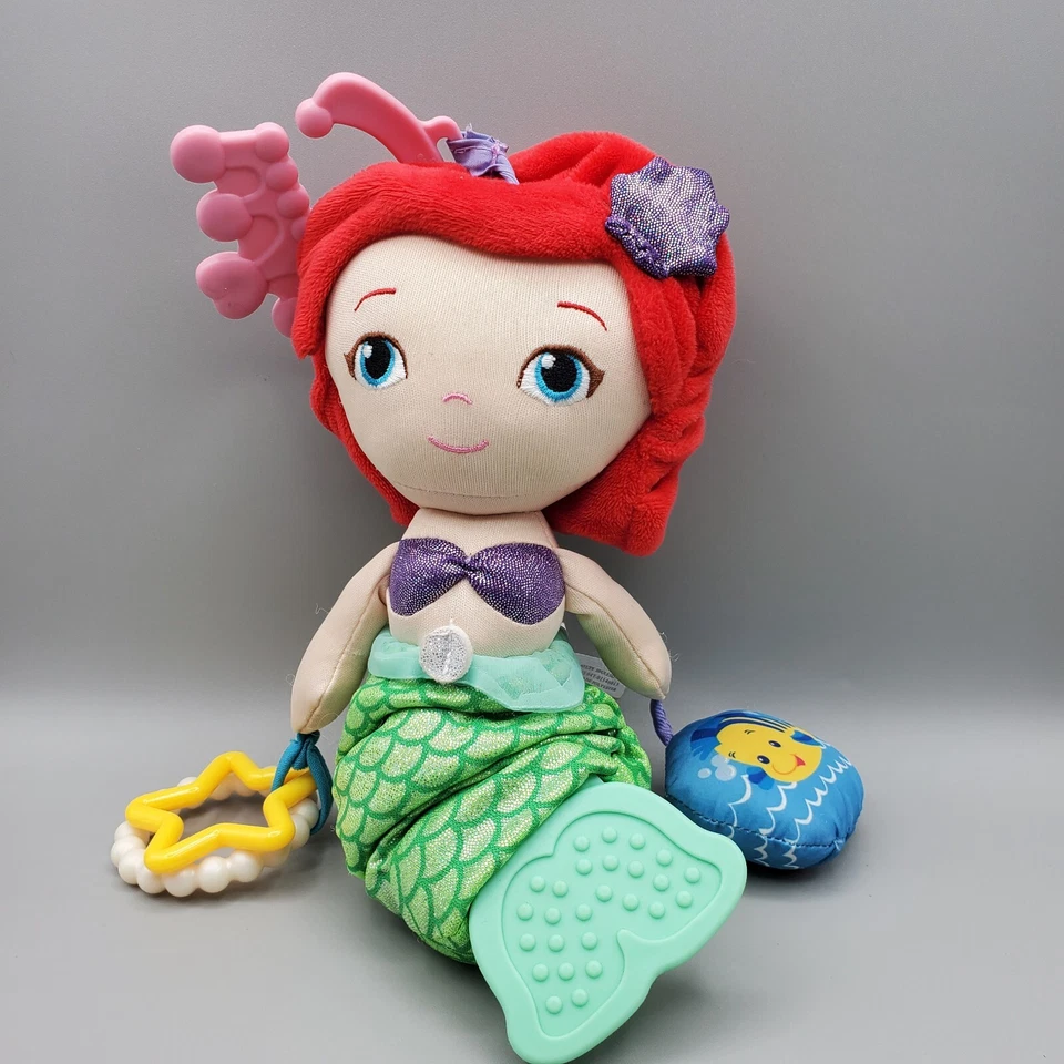 Disney Bebé Sirenita Ariel Cochecito Cuna Actividad Juguete Sobre la marcha Sonajero Foto 1 de 4