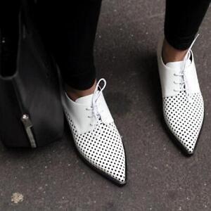 Chaussures blanches Stella McCartney Oxford Brogues UK5/EU38 talons plats neufs Brogues