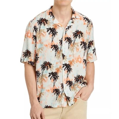 Hugo Boss Men's Short Sleeve BOSS Rayer Palm Trees Vacation Vibe Camp Shirt - Image 1 of 4