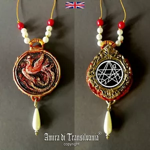 alchemy witchcraft talisman magic occult esoteric pagan jewelry pendant phoenix - Picture 1 of 12