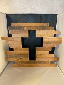 Handcrafted Rustic Reclaimed Wood Cross Cut Out Rustic Wall Decor - Picture 1 of 6