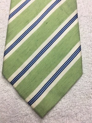 BANANA REPUBLIC HOMBRE CORBATA VERDE CON RAYAS AZULES BLANCAS 3,75 X 59  Foto 1 de 4