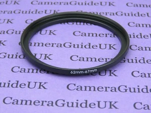 62mm to 67mm Male-Female Stepping Step Up Filter Ring Adapter 62mm-67mm - Picture 1 of 2