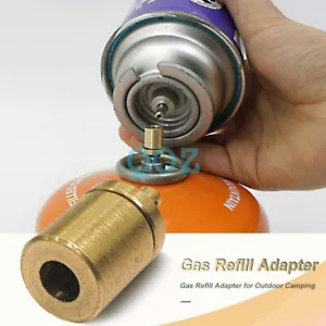 Cylinder Filling Butane Canister Gas Refill Adapter Copper Outdoor Camp Stove - Picture 1 of 8