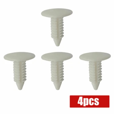 4PCS White 6-7mm Hole Car Bumper Plugs Fastener Front License Plate Holes Cover - Image 1 of 4