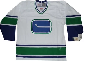 Vancouver Canucks CCM M550 Throwback White  Jersey New tags - Picture 1 of 7