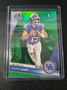 Devin Leary - Bowman 2023 - Kentucky, Ravens - 1st - Green Refractor - /99 - Bild 1 von 3