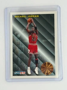 Michael Jordan 93-94 Fleer NBA LEAGUE LEADER Chicago Bulls Basketball Card #224 - Picture 1 of 2