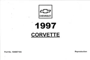 1997 Chevrolet Corvette Factory Owner's Owners Owner Manual Guide 10406716A - Picture 1 of 1