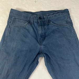 Levis 513 Jeans Mens 32x30 (Fit 31x28) Blue Denim Straight Leg Cowboy Preppy - Picture 1 of 15