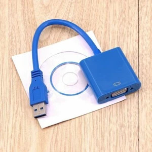USB 3.0- VGA Graphic Card Multi-Display Monitor Cable Adapter WIN8/10 1080P HI-Q - Picture 1 of 5