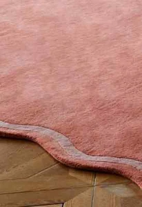 Hand Tufted Scallop Watermelon Rug Hand-Tufted 100% Wool Handmade Area Rug - Picture 1 of 5