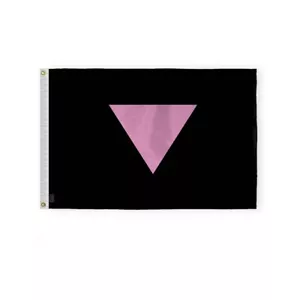 Bandiera triangolo rosa - stampata su un lato - occhielli in ottone - colori antisbiadimento - Foto 1 di 15