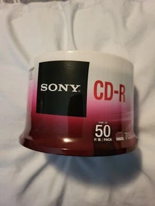 Sony CD-R 50 Disc Pack 700 MB 1x-48x Speed Optical Media Spindle New Sealed - Picture 1 of 5