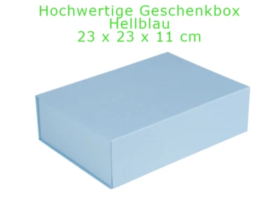 Geschenkkarton / Geschenkbox / Magnetbox UNI Hellblau 23 x 23 x 11 cm  - Bild 1 von 2