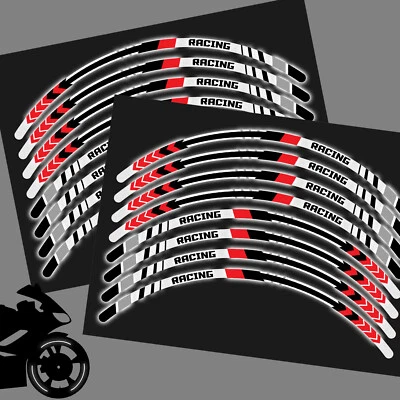 PEGATINA DE LLANTA REFLECTANTE SH29 roja de 17 pulgadas para Yamaha YZF-R25 17 18 19 20 21 22 Foto 1 de 4