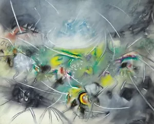 ROBERTO MATTA Surrealism Art Poster or Rolled Canvas Print "POUR LE PAIN" - Picture 1 of 1