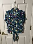 Disney Her Universe Haunted Mansion Tie Camp Woman’s Shirt Size Large