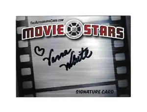 Tarjeta FIRMADA/AUTÓGRAFO VANNA WHITE - Personalidad TV "Rueda de la Fortuna" - Imagen 1 de 1