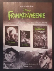 Disneys FRANKENWEENIE von Tim Burton 2012 Kunstwerk ~ Magazinseite DRUCKANZEIGE - Bild 1 von 1
