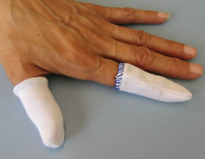 Cotton Finger & Fingertip Protector / Support Sleeve from skin crack damage