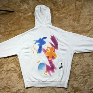 Vintage ASOS White Oversized Hoodie Back Graphic Unisex Size M - Picture 1 of 6