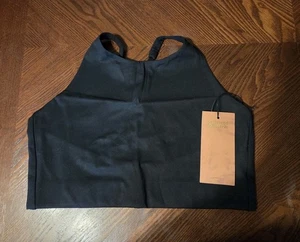 Girlfriend Collective Black Topanga Cross Back Sports Bra Adjustable Size L. NWT - Picture 1 of 4