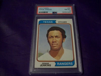 1974 TOPPS #87 FERGIE JENKINS PSA 8 - Image 1 of 2