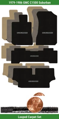 Заказной классический петлевой коврик набор для '79-86 GMC C1500 пригород с логотипом (4 штуки) #N11 - Изображение 1 из 4