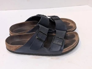Sandalias Birkenstock Arizona de cuero nobuck azul marino talla 42/L11 M9. X1 - Imagen 1 de 8