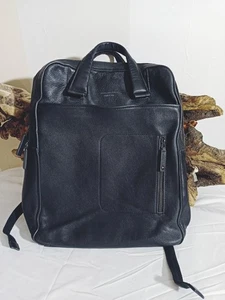 Piquadro Men's 15.6" Laptop Leather Backpack - Black - Imagen 1 de 18